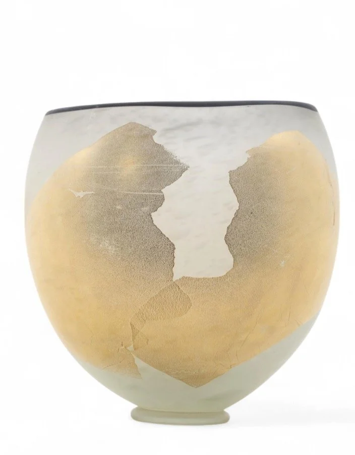 Ioan Nemtoi Signed Hand Blown Art glass Vase 'Ovaleke